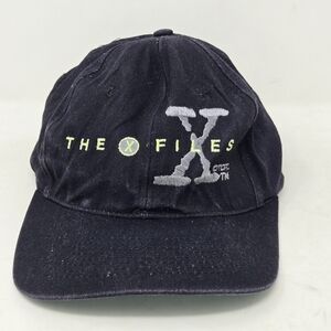 Vintage The X Files Black Snapback Hat Cap Adjustable Style 90's TV Show KC